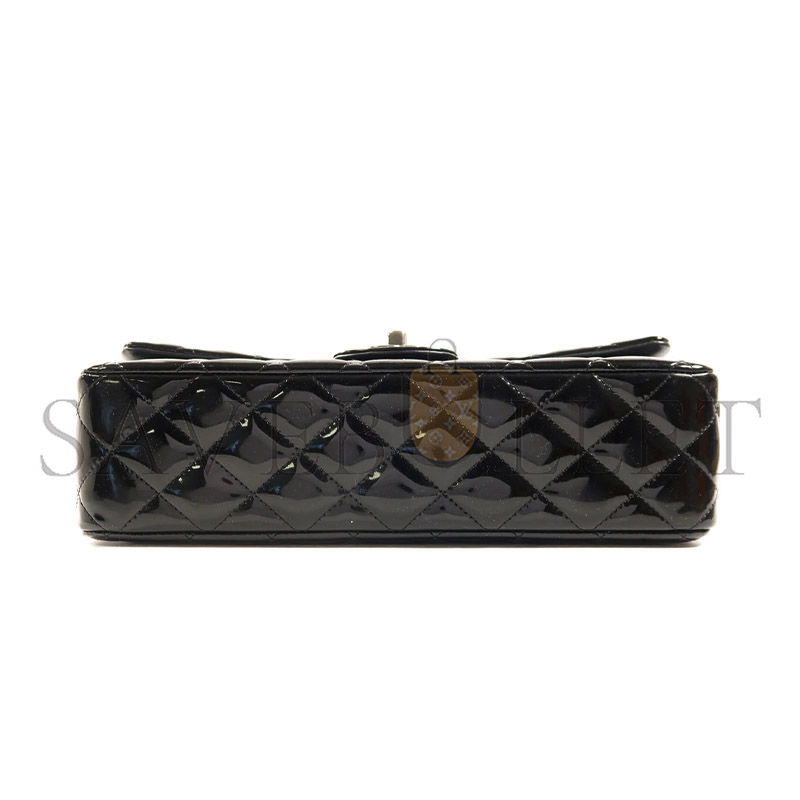 Ch*el master jumbo classic patent double flap black leather shoulder bag a01112 (25*15.5*6.5cm)
